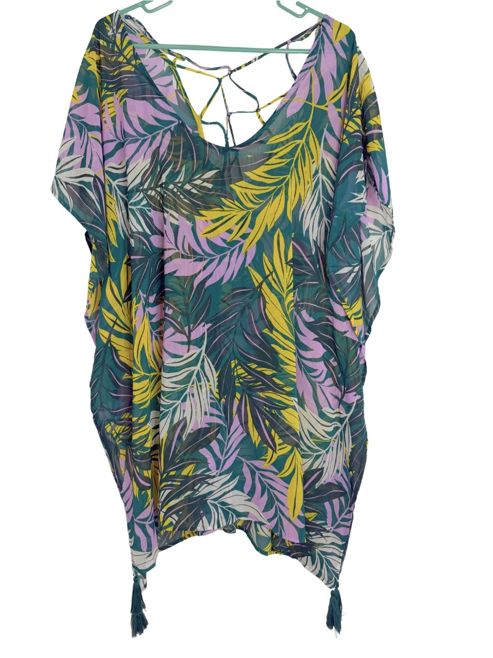 3/$20 Palisades Beach Club Tropical Leaf Swim Cover-Up Size XL/XXL